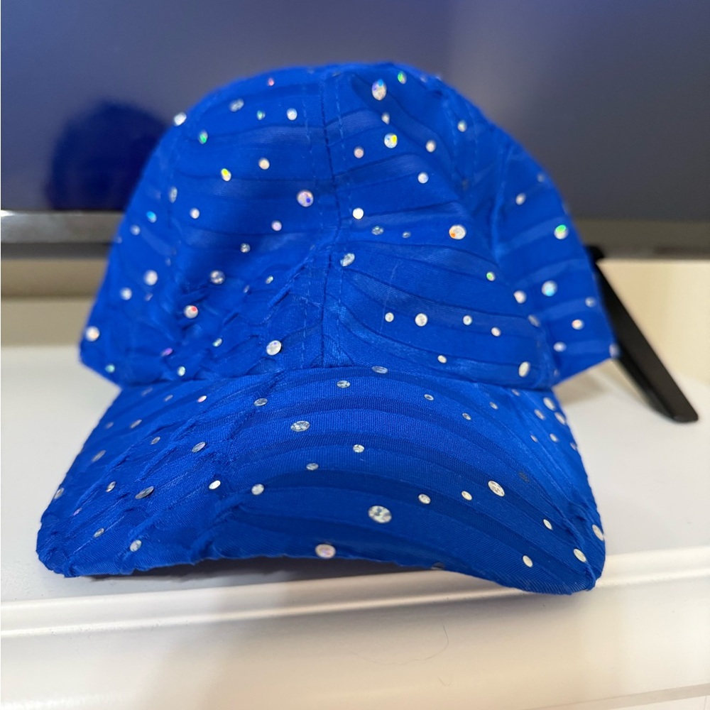 NWOT Blue Sequin Women's Cap